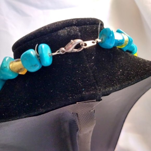 Fashion Jewelry Lot Boho Chic Quiet Luxury Layered Faux Turquoise Green Blue - Picture 3 of 10